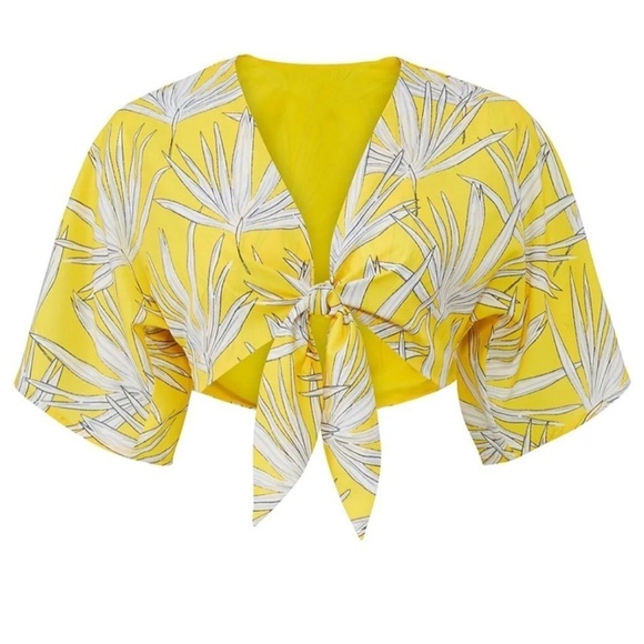 Hutch Yellow Leaf Crop Top - Picture 7 of 7